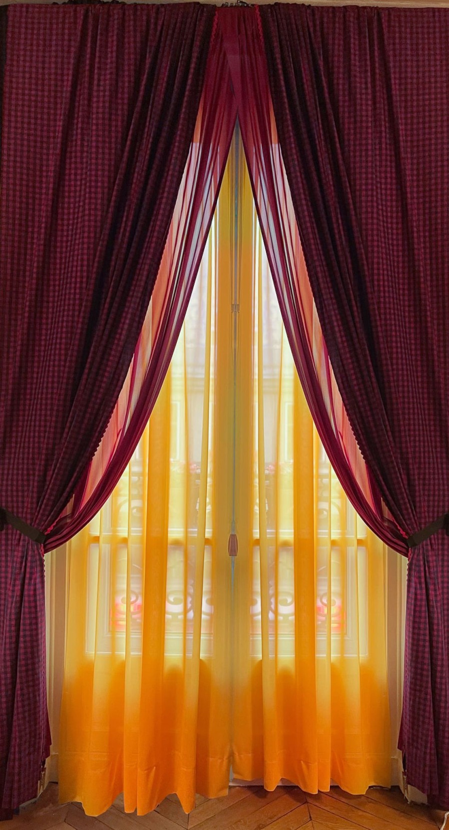 Home Fifi Chachnil | Theater Red Sheer Curtain