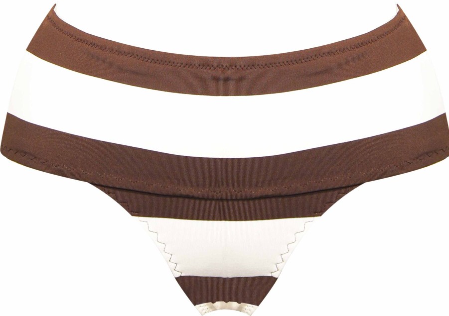 Women Fifi Chachnil Swimsuit | Frisson Swimsuit Bottom Chocolate & White Stripes