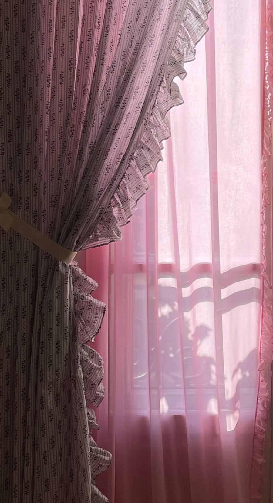 Home Fifi Chachnil | Pink Sheer Curtain