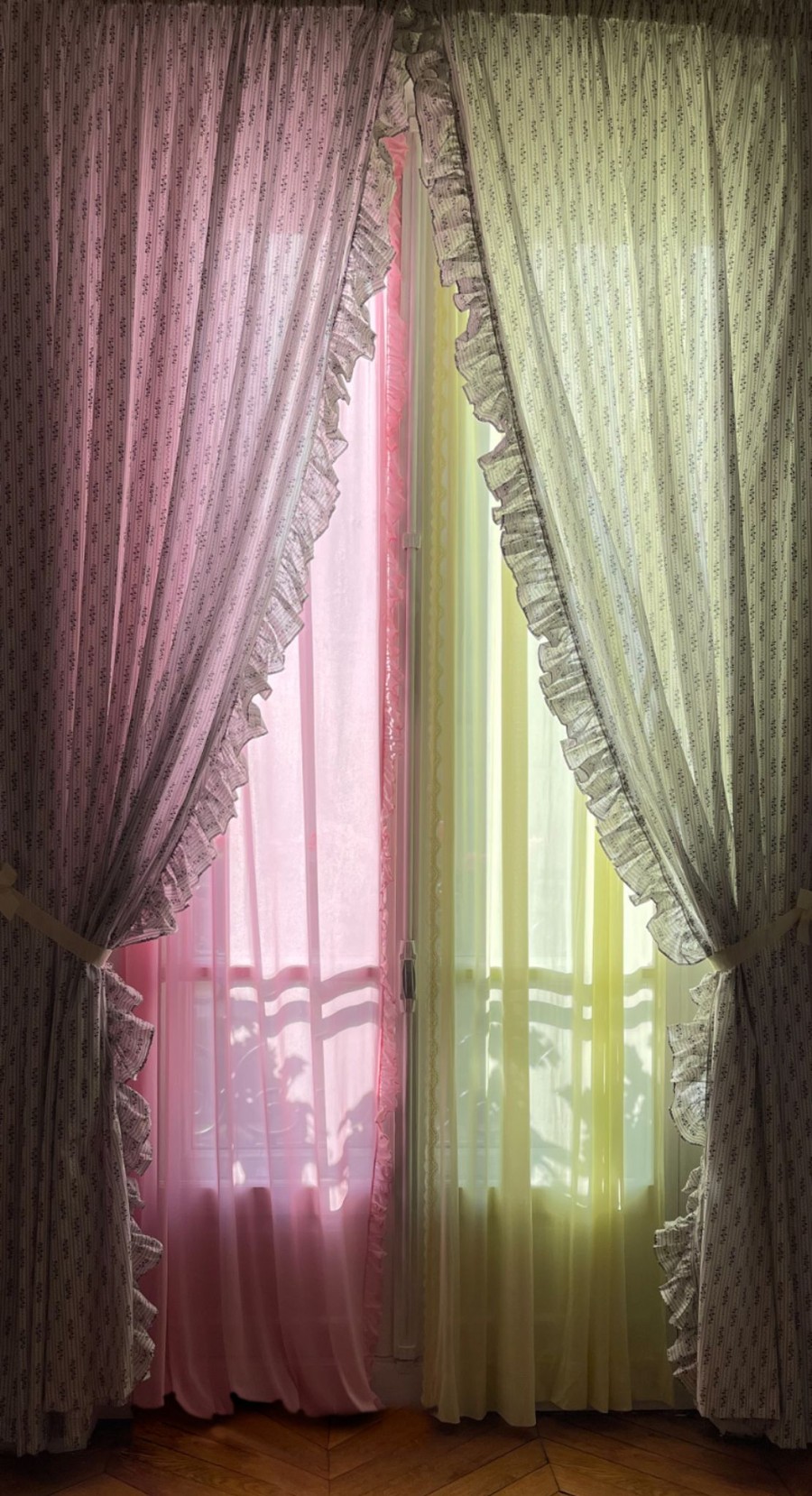 Home Fifi Chachnil | Pink Sheer Curtain